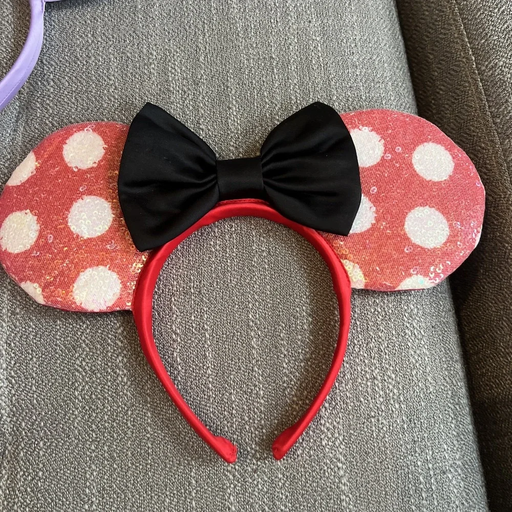 Disney Minnie Mouse Ears Headband Lot of 3 Preowned